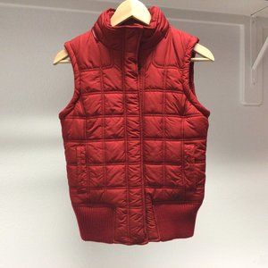 American Eagle Outfitters Quilted Red Puffer Vest, No Hood, SZ S